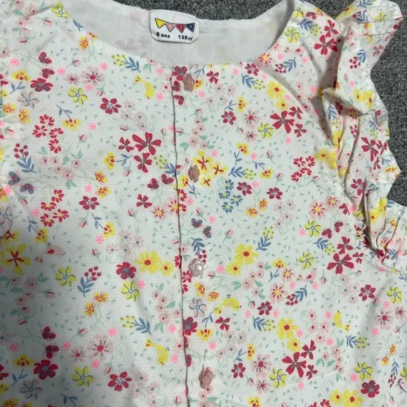 Floral Ruffle Kids Top - Picture 2 of 5